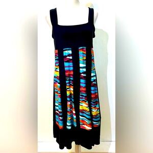 Essex Made in U.S.A. Midi Pleated Swing Summer Colorful dress Size M